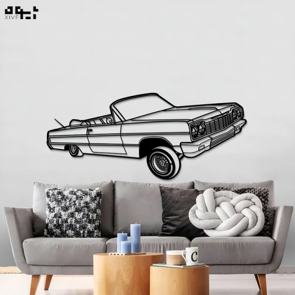 1964CHEVROLETIMPALACONVERTIBLELOWRIDER-3_800x دکوری دیواری فلزی طرح ماشین 1964 Impala Convertible Lowrider