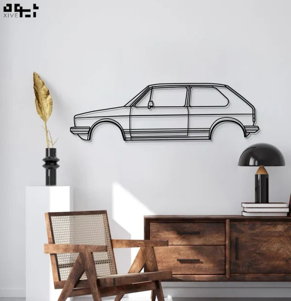 1976VOLKSWAGENGOLFGTI-2_800x دکوری دیواری فلزی طرح ماشین golf 1976 gti