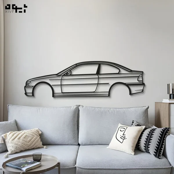 دکوری دیواری فلزی طرح ماشین BMW E46 COUPE FACE LIFT
