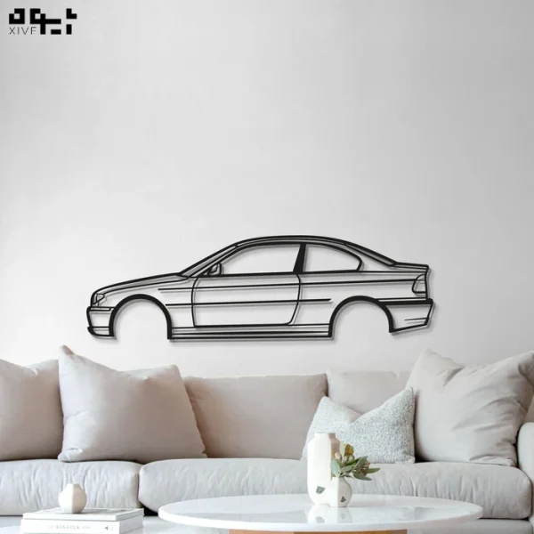 دکوری دیواری فلزی طرح ماشین BMW E46 COUPE FACE LIFT
